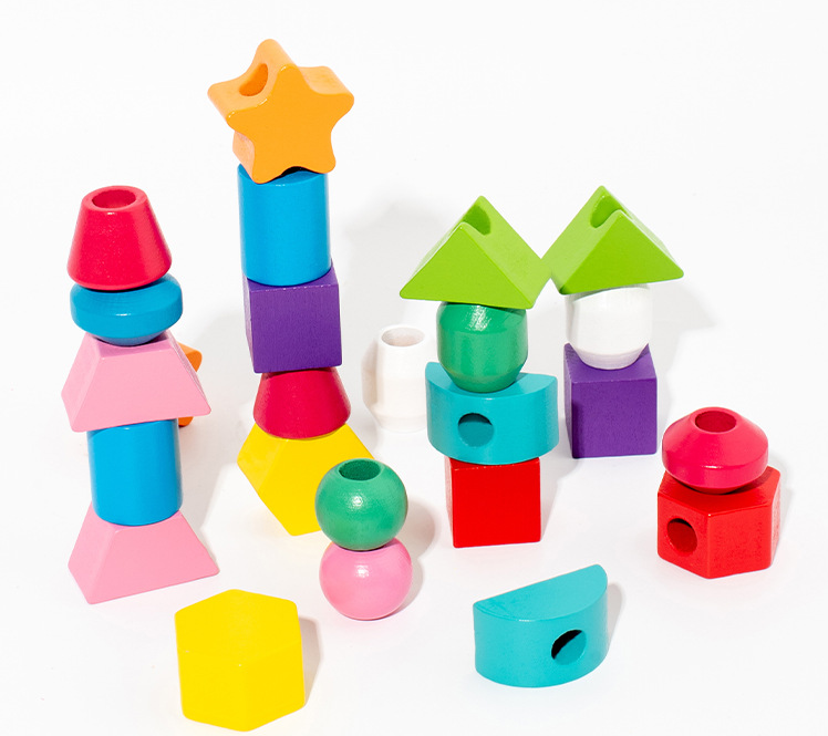 Impilatore di perline arcobaleno Montessori