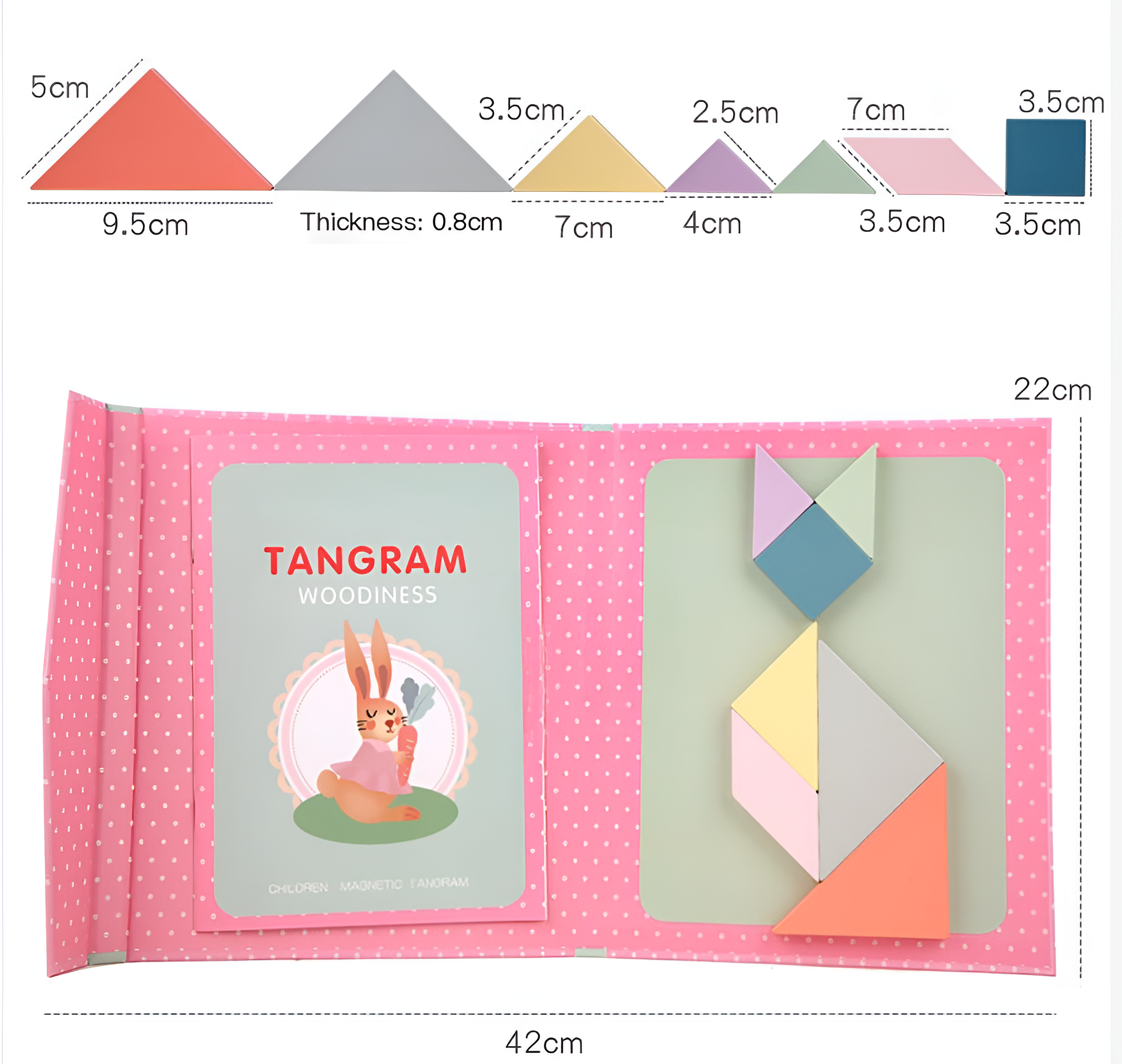 Libro de Tangram Magnético Montessori