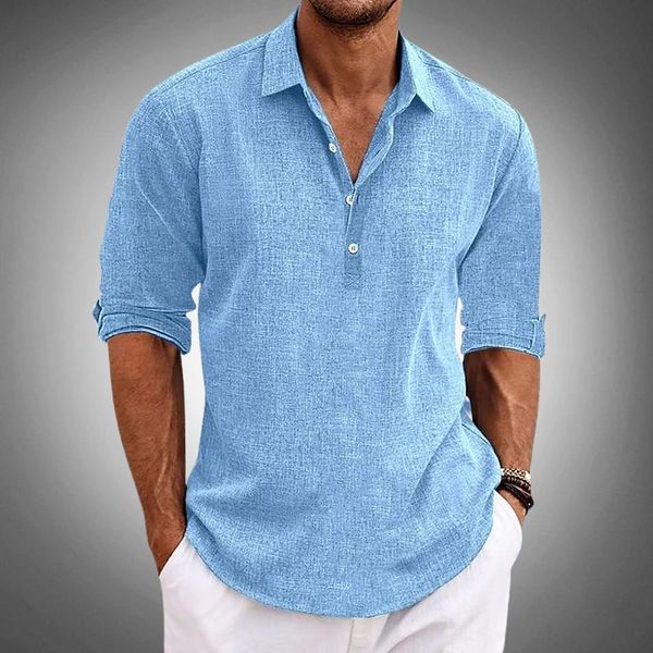 Massimo | Classic Polo in Elegant and Breathable Linen, Short Sleeve