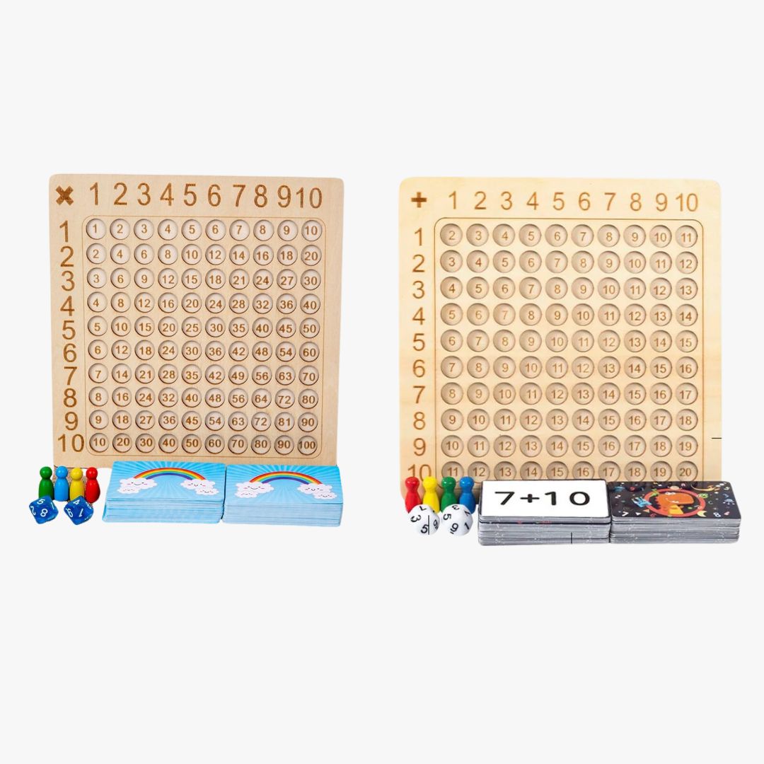 Gioco di Matematica Montessori con Carte e Dadi