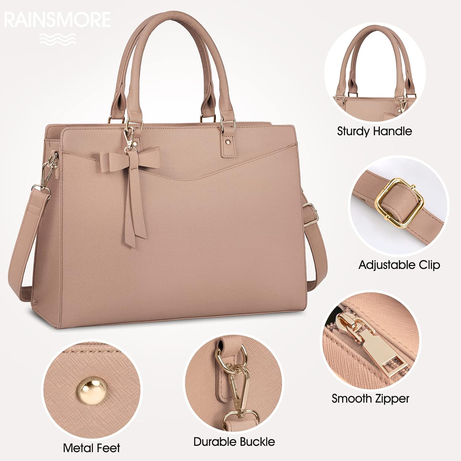 Women’s Work Laptop Tote Bag with Organised Multi-Compartment Layout