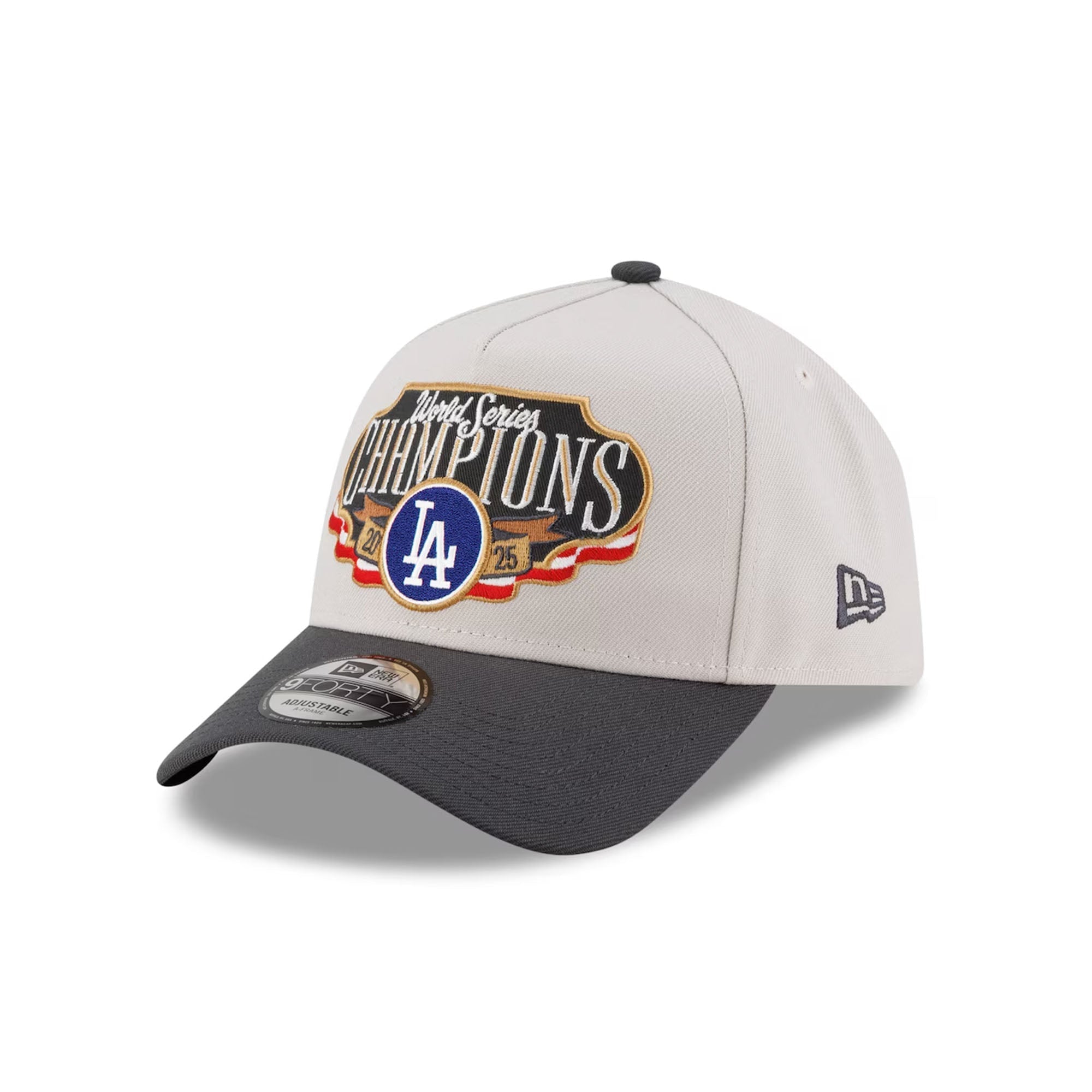 Los Angeles Dodgers 2025 World Series Champions Locker Room A-Frame 9FORTY Adjustable Hat