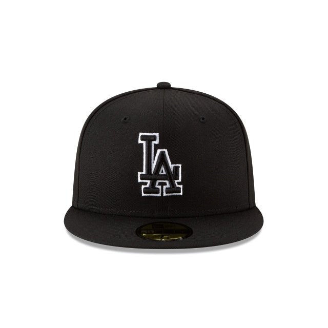 Los Angeles Dodgers Official BW 2025 World Series Champs Emblem White Outline 59FIFTY