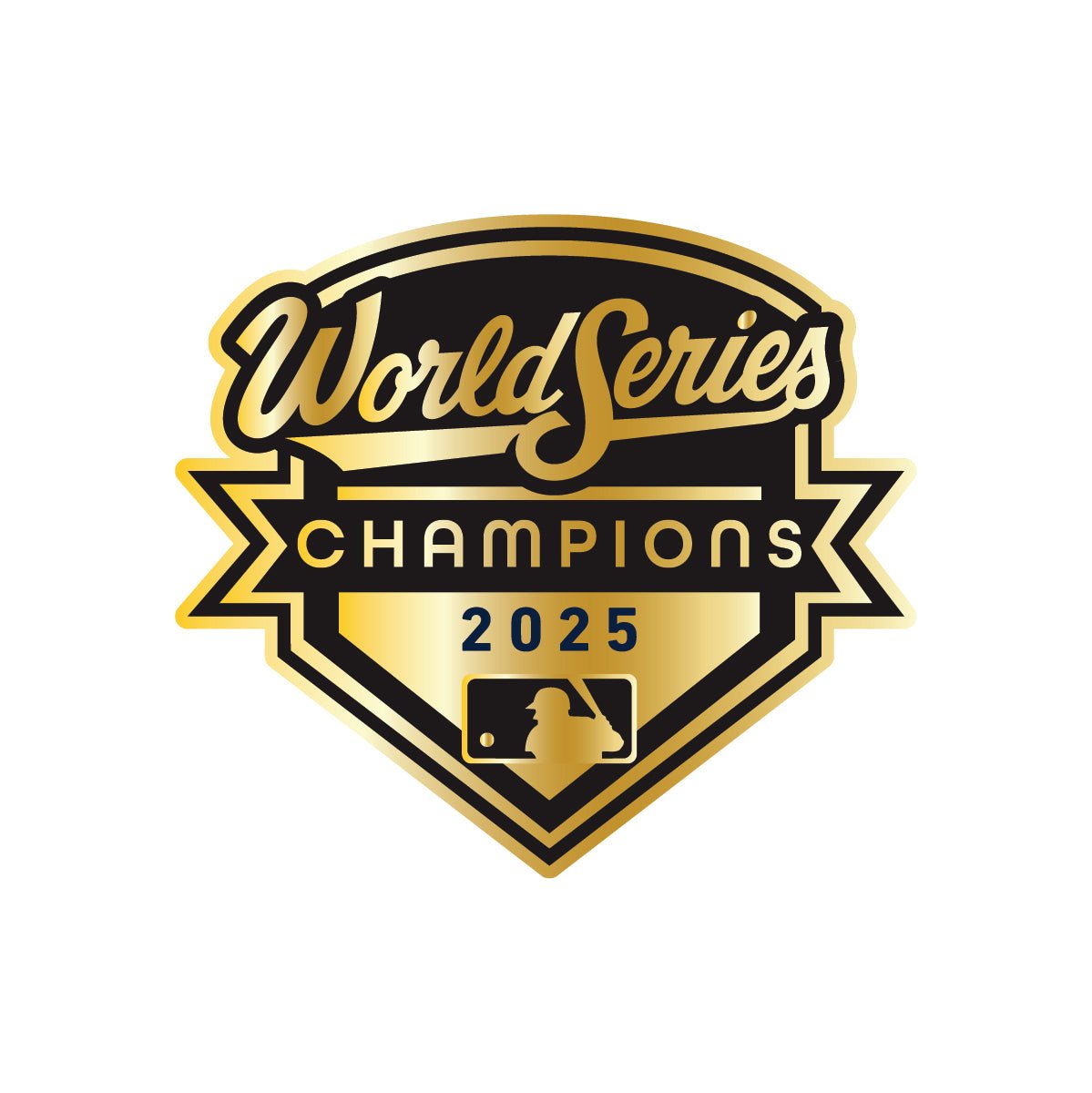 Los Angeles Dodgers Blackout 2025 Gold World Series Champions Patch 59FIFTY