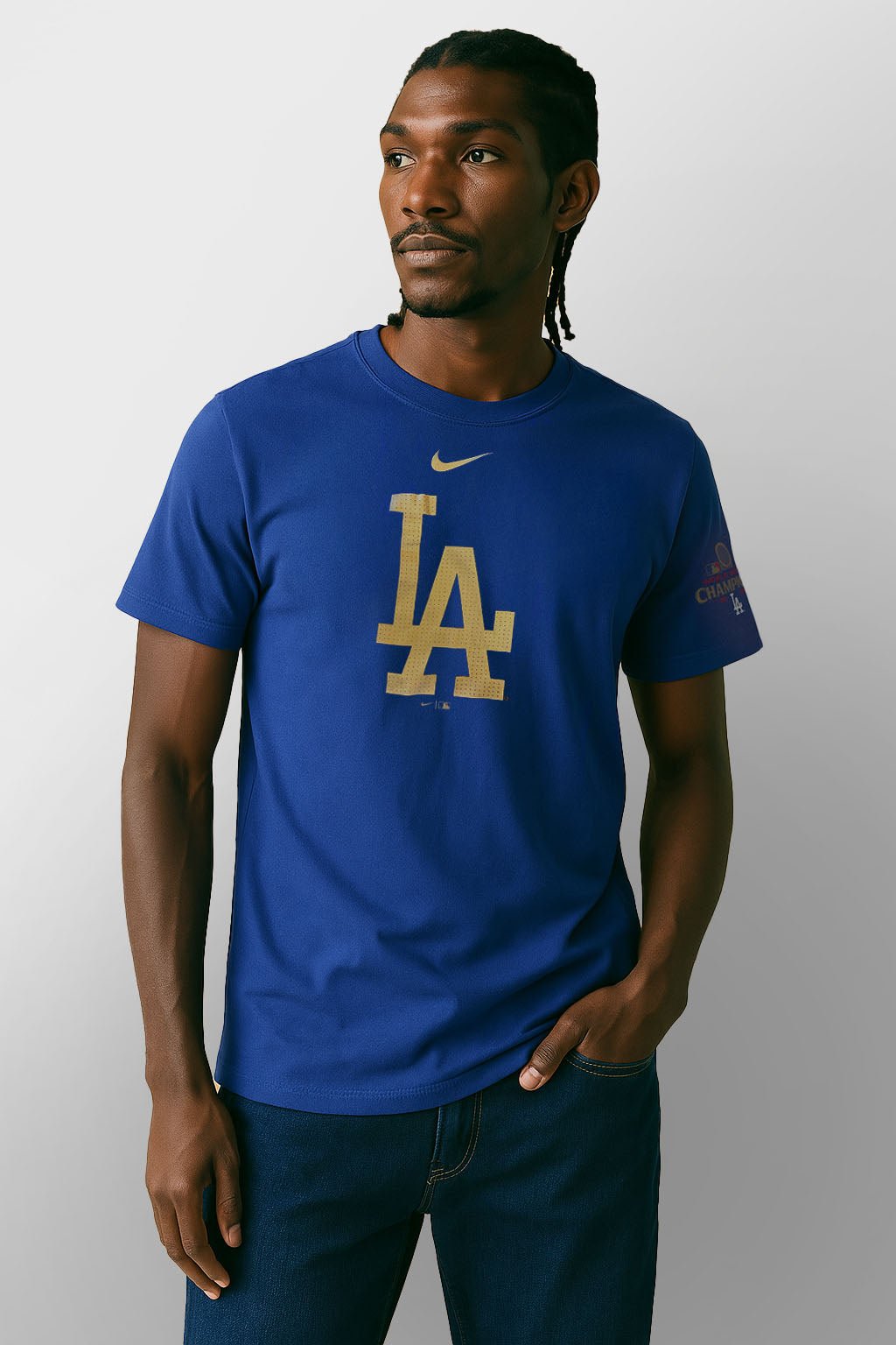 Los Angeles Dodgers 2024 World Series Champs Nike Gold & Royal T-Shirt