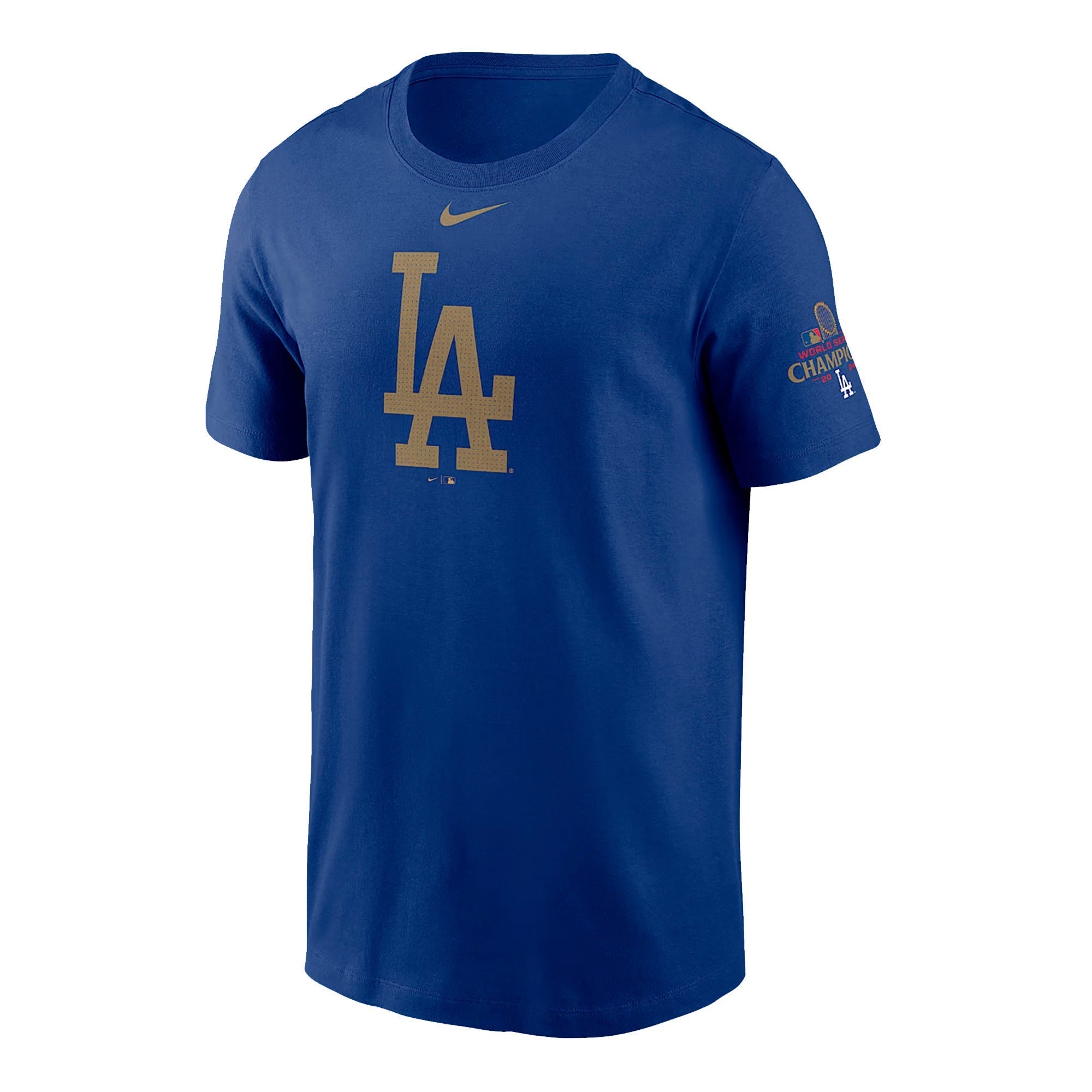 Los Angeles Dodgers 2024 World Series Champs Nike Gold & Royal T-Shirt