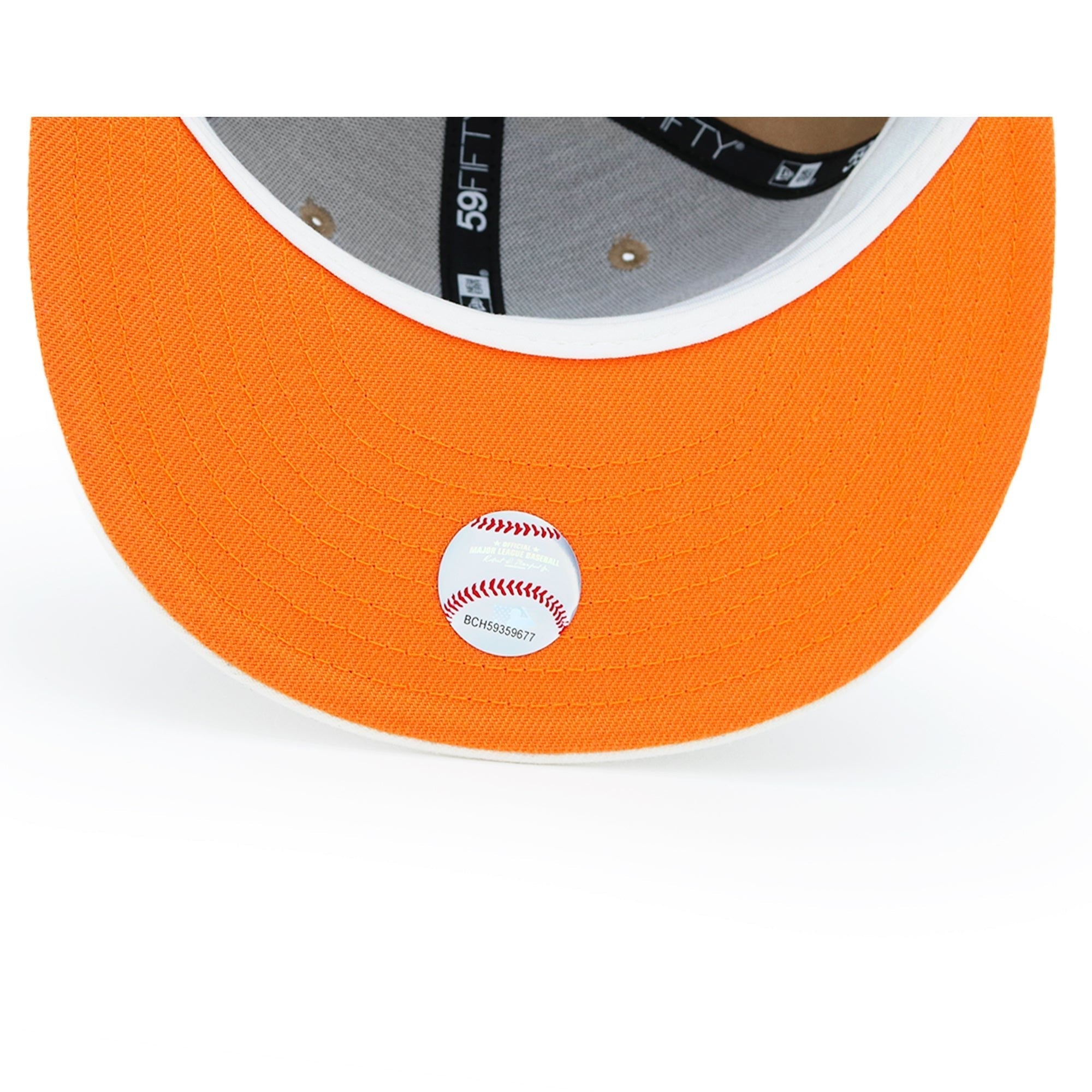 Los Angeles Dodgers Script Two Tone Kahki Orange 59FIFTY