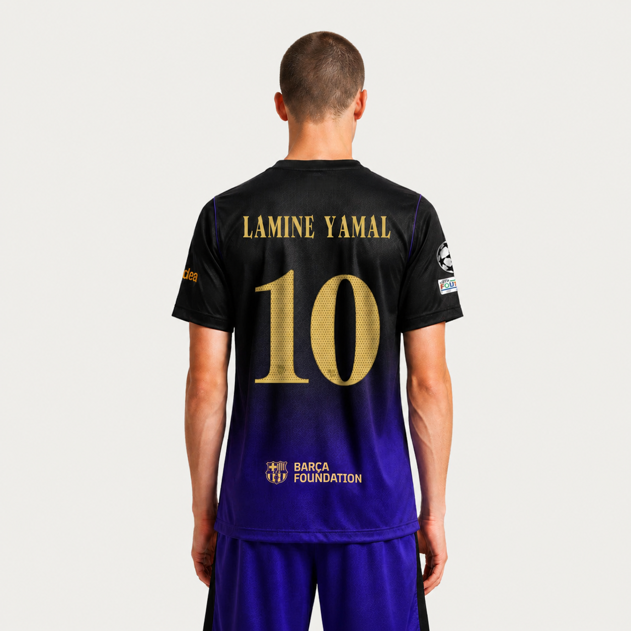 Barcelona 26/27 Away Jersey — Lamine Yamal 10 — Champions Patch