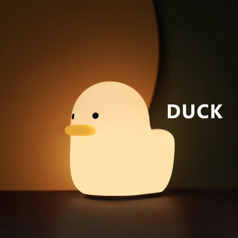 Eend Nachtlamp Kwaii Schattige Pat Tap Licht Slaap