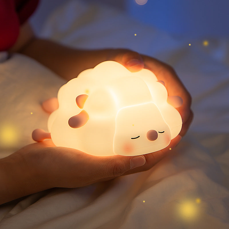 Lampada notturna LED pecorella piccola in silicone morbido
