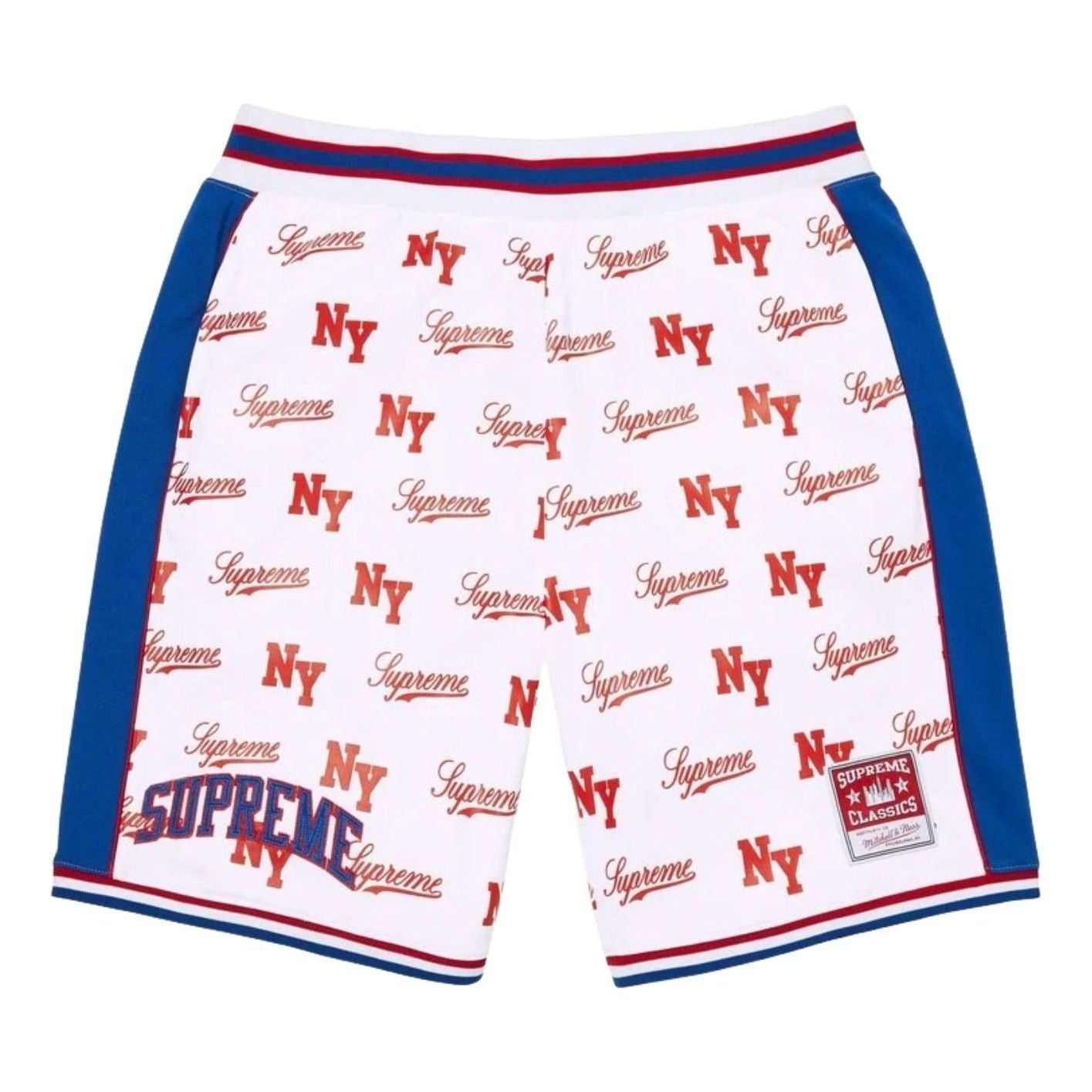 Supreme SS26 Monogram Basketball Short White