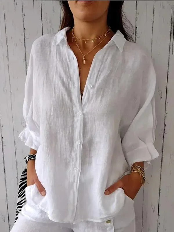 Daniela | Casual shirt in cotton and linen