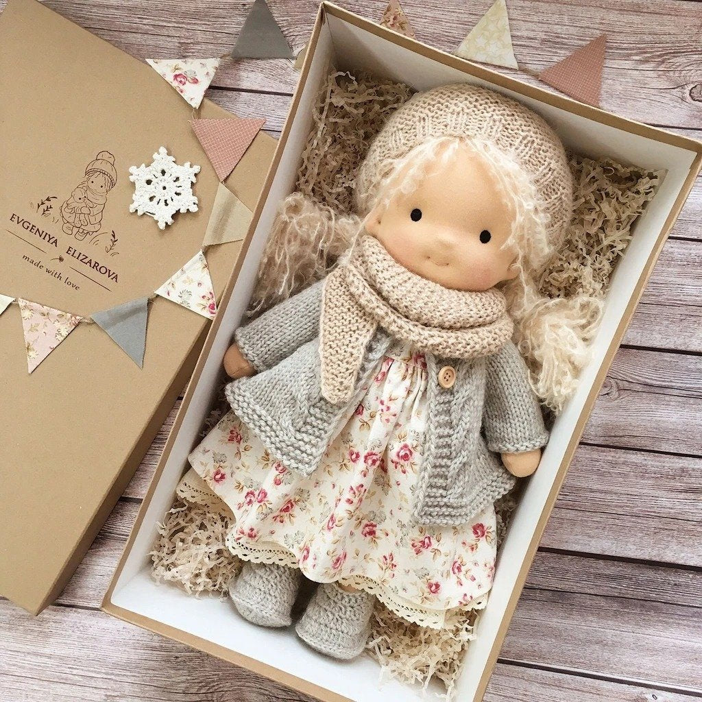 Puili | Handmade Waldorf Doll | Soft, Organic Toy for Emotional Development