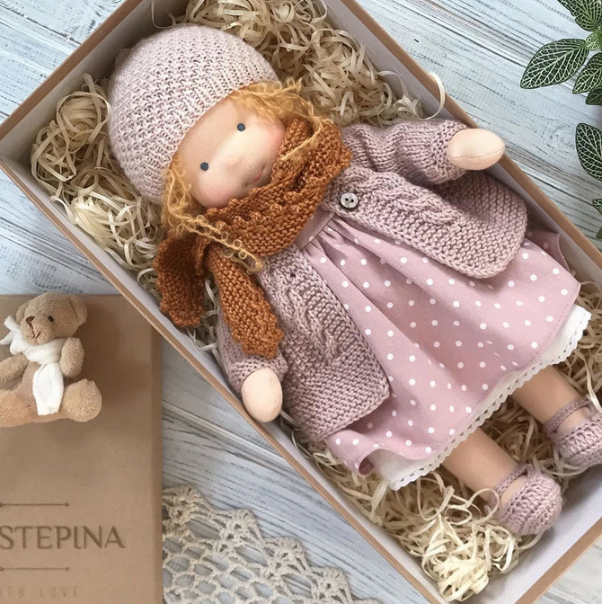 Puili | Handmade Waldorf Doll | Soft, Organic Toy for Emotional Development