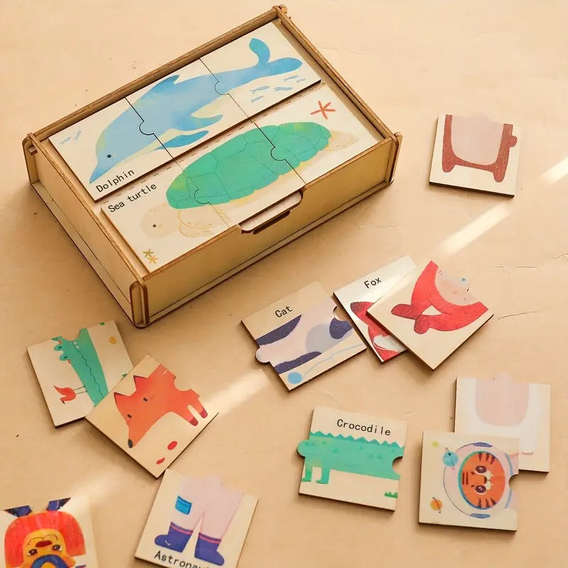Puzzle di forme di animali Montessori