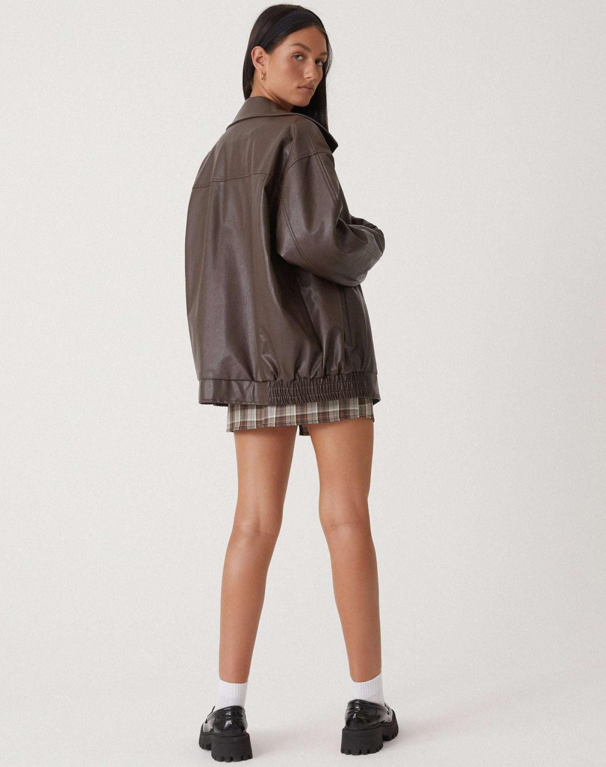 Puili | Loose Leather Jacket
